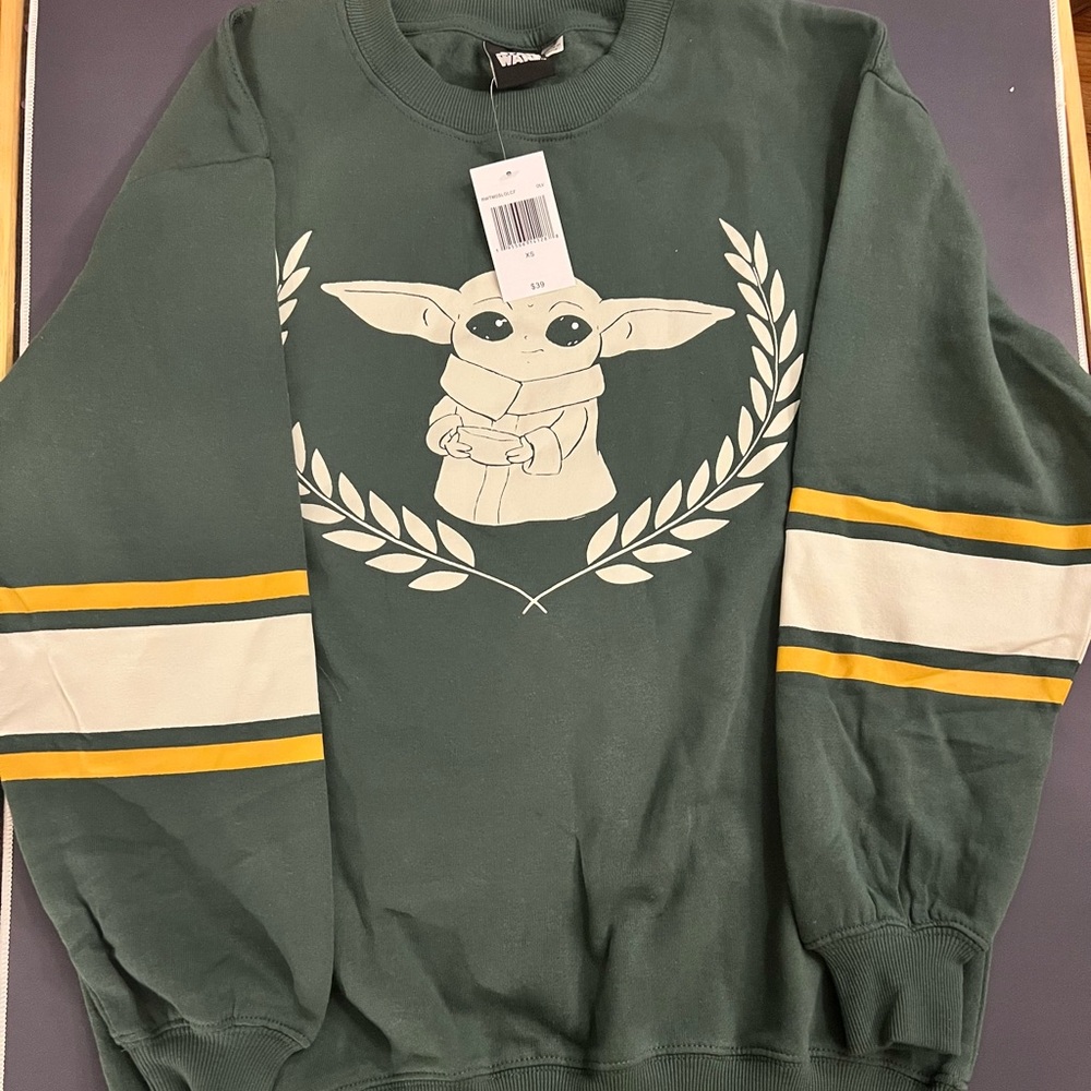 Baby Yoda Varsity Sweatshirt